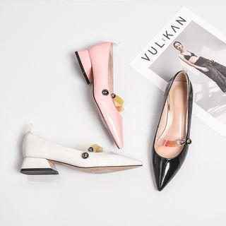 Mary Jane Low-heel Patent Pumps