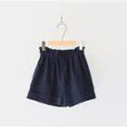 Band-waist Linen Blend Shorts