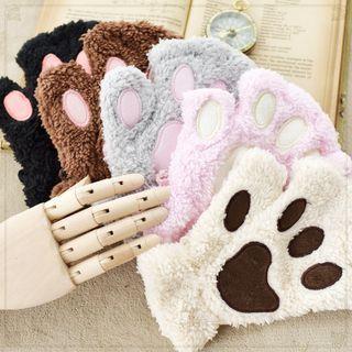 Chenille Cat Paw Gloves