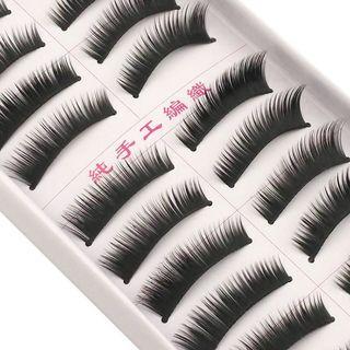False Eyelashes (10 Pairs) #f5 F-5 - Black - One Size