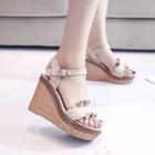 Platform Wedge Ruffle Sandals