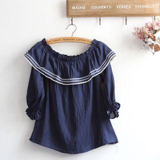Embroidered Off Shoulder Top