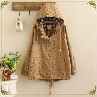 Star Print Long-sleeve Hooded Jacket