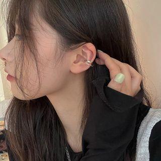 Moon Drop Earring 1 Pair - Silver - One Size