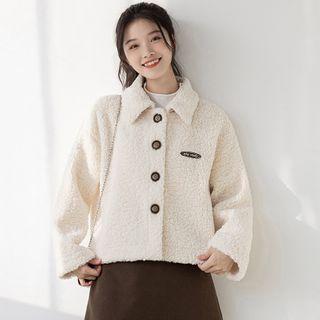 Faux Shearling Logo Jacket