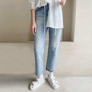 Button-fly Straight-leg Jeans