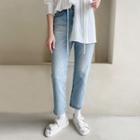 Button-fly Straight-leg Jeans