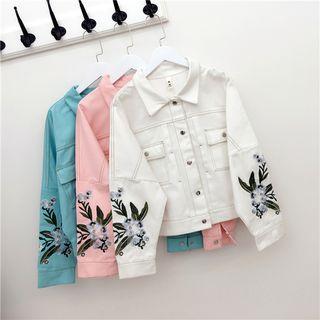 Embroidered Button Down Jacket