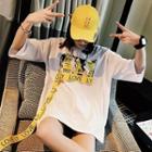 Strap Panel Short-sleeve T-shirt