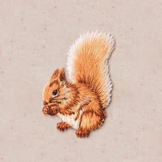 Squirrel Embroidered Patch / Brooch