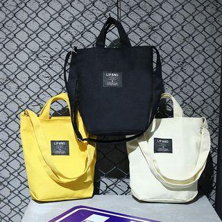 Label Canvas Bucket Bag