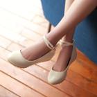 Ankle-strap Wedge Flats