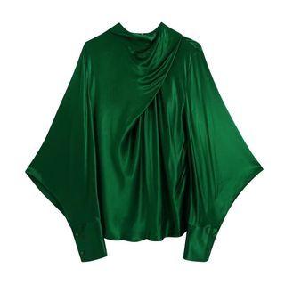 Tie-neck Oversized Blouse