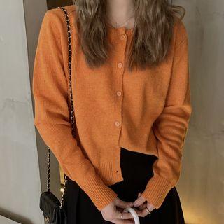 Button Cardigan Tangerine - One Size