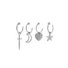 Pendant Alloy Lip Ring 3141 - Silver - One Size