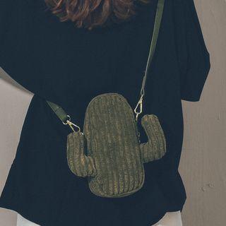 Cactus Corduroy Crossbody Bag