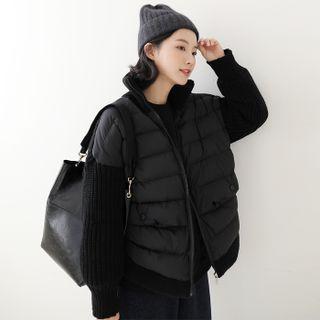 Knit-panel Puffer Jacket