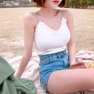 Floral Trim Camisole Top