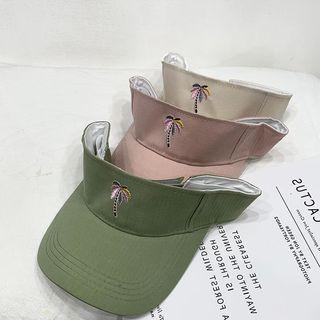 Embroidered Palm Tree Visor Hat