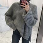 Plain Turtleneck Sweater As Shown In Figure - One Size