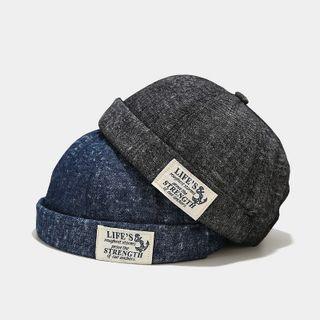 Applique Denim Brimless Hat