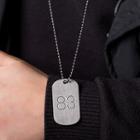 Stainless Steel Numerical Tag Pendant Necklace