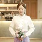 Frill-front Chiffon Blouse