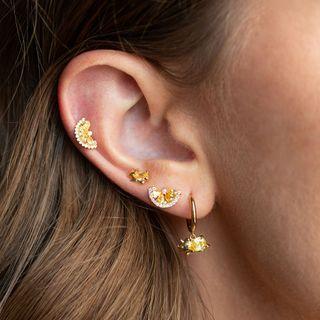 Fruit Rhinestone Alloy Earring