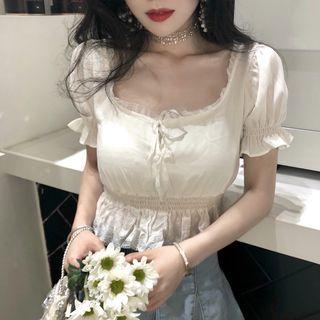 Square-neck Cropped Top