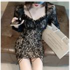 Lace Long-sleeve Skinny Dress