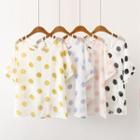 Set: Dotted Short-sleeve T-shirt + Camisole