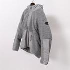 Hooded Dumble Zip Jacket Gray - M