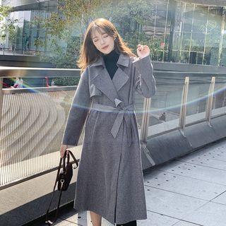 Tie-waist Coat Gray - One Size