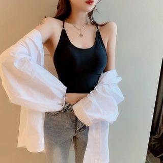 Cropped Open-back Camisole Top