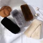 Faux Fur Plain Scarf
