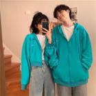 Couple Matching Plain Zipped Hoodie