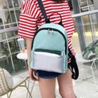 Color Block Cotton Backpack