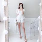 Off-shoulder Layered Minidress
