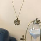 Coin Pendant Necklace L251 - Gold - One Size