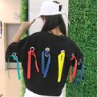 Strap Elbow-sleeve T-shirt