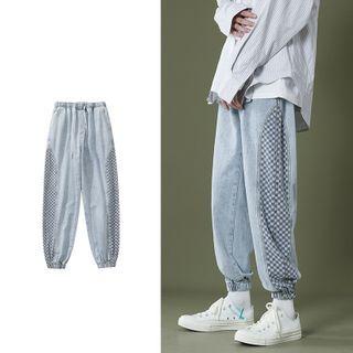 Checkerboard Panel Sweatpants