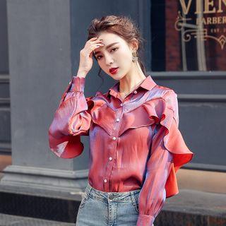 Frill Trim Iridescent Shirt