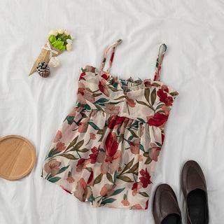 Floral Print Camisole Top Almond - One Size