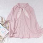Plaid Blouse Pink - One Size