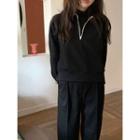 Zip-detail Fleece-lined Top
