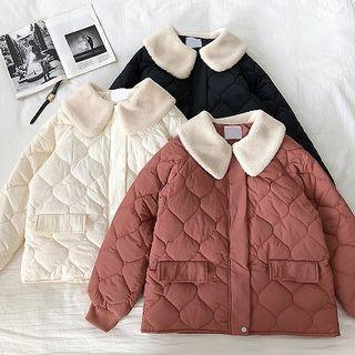 Color-block Long-sleeve Coat