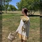Pastel V-neck Drop-shoulder Cardigan