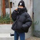 Hooded Drawcord-hem Puffer Jacket