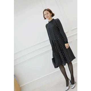 Ribbon Square-toe Block-heel Pumps
