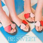 Heart-patch Slide Sandals